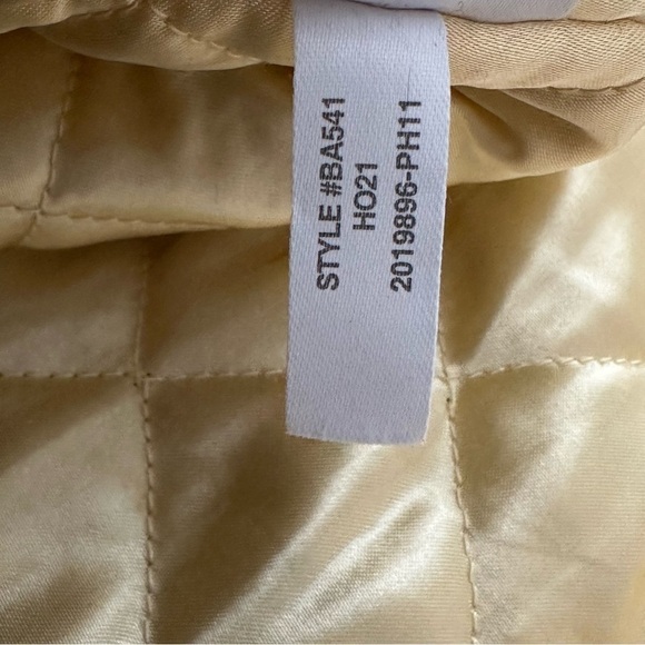 J. Crew Summit Parka Coat Italian Stadium Cloth Wool in Navy Gold Trim size 0 - Picture 12 of 14